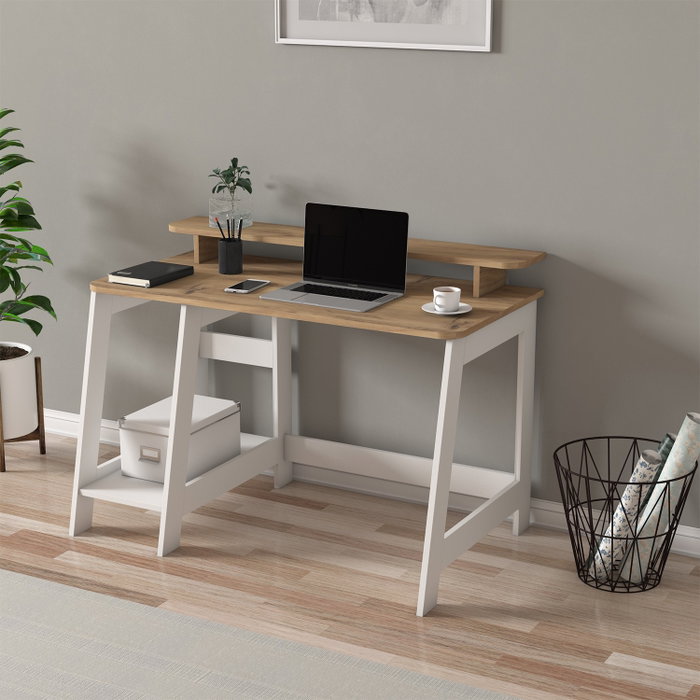 Hanah Home Escritorio de Estudio Blanco y Roble